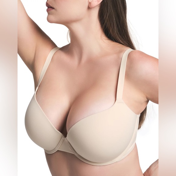 SKIMS Fits Everybody Push-Up Demi Bra 36C Sand NWT - Picture 2 of 6